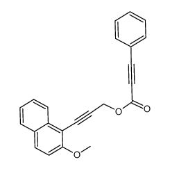 3-(2-methoxynaphthalen-1-yl)prop-2-ynyl 3-phenylpropiolate结构式