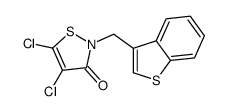 2-(1-benzothiophen-3-ylmethyl)-4,5-dichloro-1,2-thiazol-3-one Structure