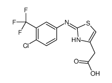 2-[2-[4-chloro-3-(trifluoromethyl)anilino]-1,3-thiazol-4-yl]acetic acid Structure