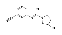 (3R)-N-(3-cyanophenyl)-3-hydroxypyrrolidine-1-carboxamide Structure