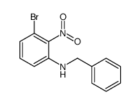 N-benzyl-3-bromo-2-nitroaniline结构式