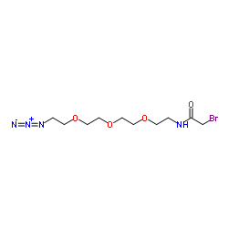 Bromoacetamido-PEG3-azide structure