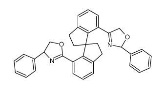 (4S,4'S)-2,2'-[(1R)-2,2',3,3'-四氢-1,1'-螺二[1H-茚]-7,7'-二基]双[4,5-二氢-4-苯基恶唑]结构式