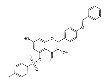 4'-benzyloxy-3,7-dihydroxy-5-[((4-methylphenyl)sulfonyl)oxy]flavone Structure