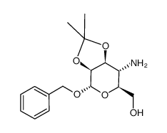 benzyl 4-amino-4-deoxy-2,3-O-isopropylidene-α-D-mannopyranoside结构式