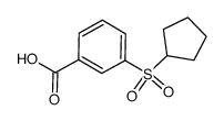 3-(cyclopentylsulfonyl)benzoic acid结构式