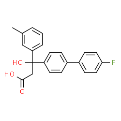 4-Biphenylhydracrylic acid, 4'-fluoro-beta-(m-tolyl)-, (-)-结构式