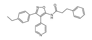 3-(4-Ethylphenyl)-5-(3-phenylpropionylamino)-4-(4-pyridyl)isoxazole Structure