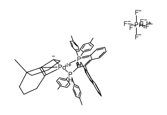 [Pd(η(3)-C11H17)((R)-p-TolBINAP)]PF6 Structure