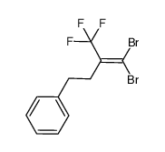 1,1-dibromo-4-phenyl-2-trifluoromethylbut-1-ene Structure