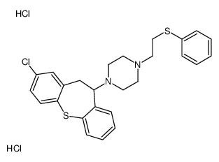 1-(3-chloro-5,6-dihydrobenzo[b][1]benzothiepin-6-yl)-4-(2-phenylsulfanylethyl)piperazine,dihydrochloride Structure