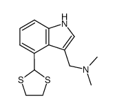 3-dimethylaminomethyl-4-(1,3-dithiolan-2-yl)indole结构式