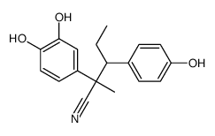 2-(3,4-dihydroxyphenyl)-3-(4-hydroxyphenyl)-2-methylpentanenitrile Structure