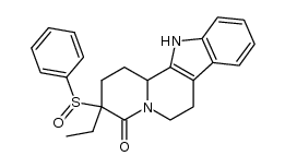 3-ethyl-3-(phenylsulfinyl)-1,2,3,6,7,12b-hexahydroindolo[2,3-a]quinolizin-4(12H)-one Structure