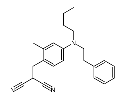 2-[[4-[butyl(2-phenylethyl)amino]-2-methylphenyl]methylidene]propanedinitrile Structure