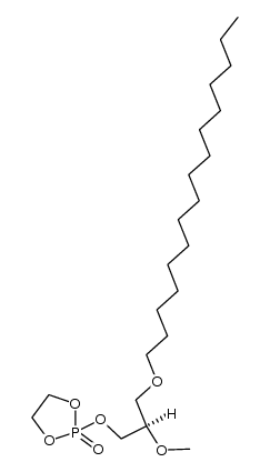 2-(1-hexadecyl-2-methyl-sn-glycerol)-2-oxo-1,3,2-dioxaphospholane结构式