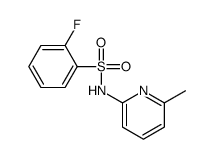 2-氟-N-(6-甲基-2-吡啶基)苯磺酰胺结构式