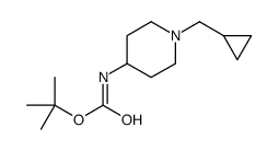 tert-butyl N-[1-(cyclopropylmethyl)piperidin-4-yl]carbamate structure