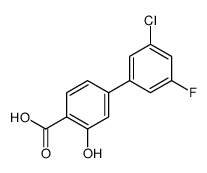 4-(3-chloro-5-fluorophenyl)-2-hydroxybenzoic acid结构式