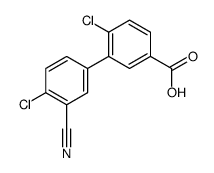 4-chloro-3-(4-chloro-3-cyanophenyl)benzoic acid Structure