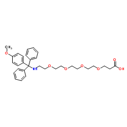 1-(4-Methoxyphenyl)-1,1-diphenyl-5,8,11,14-tetraoxa-2-azaheptadecan-17-oic acid结构式