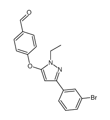 4-{[3-(3-bromophenyl)-1-ethyl-1H-pyrazol-5 -yl]oxy}benzaldehyde结构式