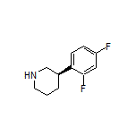 (R)-3-(2,4-Difluorophenyl)piperidine Structure