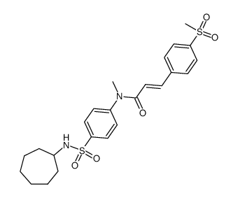 N-cycloheptyl-4-{N-methyl-N [(E)-3-(4-methylsulfonylphenyl)-2-propenoyl]amino}benzenesulfonamide Structure