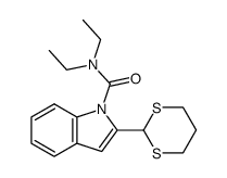 2-(1,3-Dithian-2-yl)-1-(diethylcarbamoyl)indole结构式