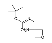 N-[(3-氨基氧杂环丁烷-3-基)甲基]氨基甲酸叔丁酯结构式