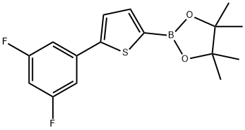 5-(3,5-Difluorophenyl)thiophene-2-boronic acid pinacol ester结构式