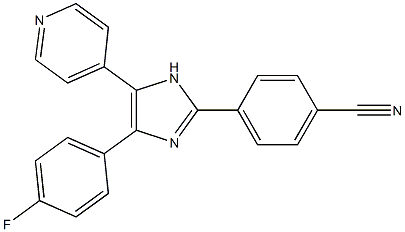 2-(4-cyanophenyl)-4-(4-fluorophenyl)-5-(4-pyridyl)-1H-imidazole结构式