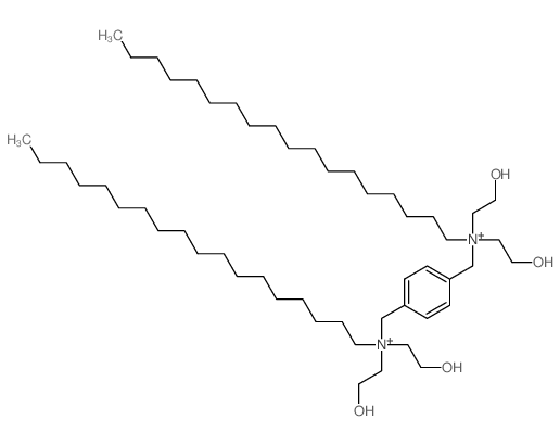 1,4-Benzenedimethanaminium,N1,N1,N4,N4-tetrakis(2-hydroxyethyl)-N1,N4-dioctadecyl-, chloride (1:2) structure