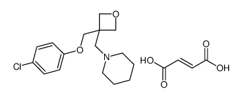 (Z)-but-2-enedioic acid,1-[[3-[(4-chlorophenoxy)methyl]oxetan-3-yl]methyl]piperidine Structure