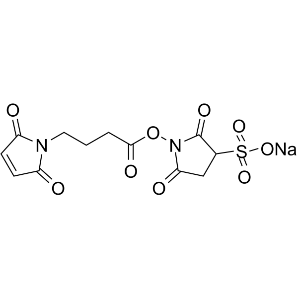 Sulfo-N-succinimidyl 4-maleimidobutyrate sodium salt Structure