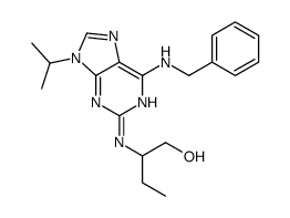 2-[[9-(1-甲基乙基)-6-[(苯基甲基)氨基]-9H-嘌呤-2-基]氨基]-1-丁醇结构式
