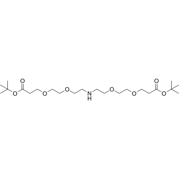 NH-bis(PEG2-C2-Boc)结构式