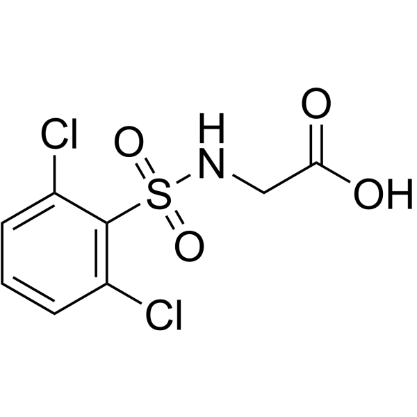 (2,6-二氯苯磺酰基氨基)-乙酸结构式