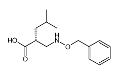 (R)-2-(((benzyloxy)amino)methyl)-4-methylpentanoic acid结构式