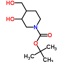 Tert-Butyl 3-Hydroxy-4-(Hydroxymethyl)Piperidine-1-Carboxylate Structure