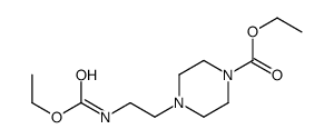 ethyl 4-[2-(ethoxycarbonylamino)ethyl]piperazine-1-carboxylate结构式