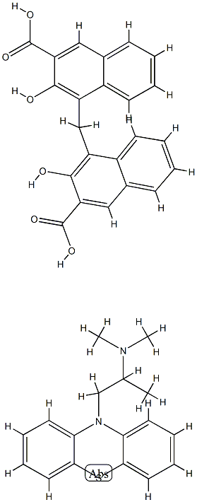 4,4'-methylenebis[3-hydroxy-2-naphthoic] acid, compound with 10-[2-(dimethylamino)propyl]phenothiazine picture