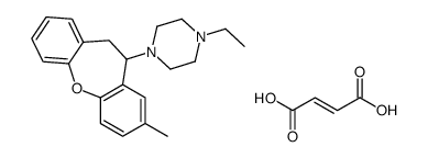 (E)-but-2-enedioic acid,1-ethyl-4-(3-methyl-5,6-dihydrobenzo[b][1]benzoxepin-5-yl)piperazine Structure