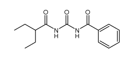 N-Benzoyl-N-diethylacetyl-harnstoff Structure