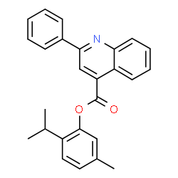 2-isopropyl-5-methylphenyl 2-phenyl-4-quinolinecarboxylate Structure