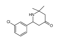 6-(3-chlorophenyl)-2,2-dimethylpiperidin-4-one结构式