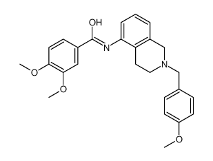 3,4-dimethoxy-N-[2-[(4-methoxyphenyl)methyl]-3,4-dihydro-1H-isoquinolin-5-yl]benzamide结构式