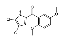 (4,5-dichloro-1H-pyrrol-2-yl)-(2,5-dimethoxyphenyl)methanone Structure