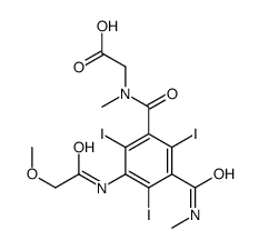 2-[N-[2,4,6-Triiodo-3-[(2-methoxyacetyl)amino]-5-(methylaminocarbonyl)benzoyl]-N-methylamino]acetic acid Structure