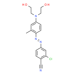 4-[[4-[bis(2-hydroxyethyl)amino]-o-tolyl]azo]-2-chlorobenzonitrile结构式